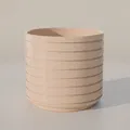 Chậu cây tối giản Minimalist Ribbed Flowerpot - In 3D cực đẹp - Thumbnail 1