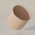 Chậu cây tối giản Minimalist Ribbed Flowerpot - In 3D cực đẹp - Thumbnail 2