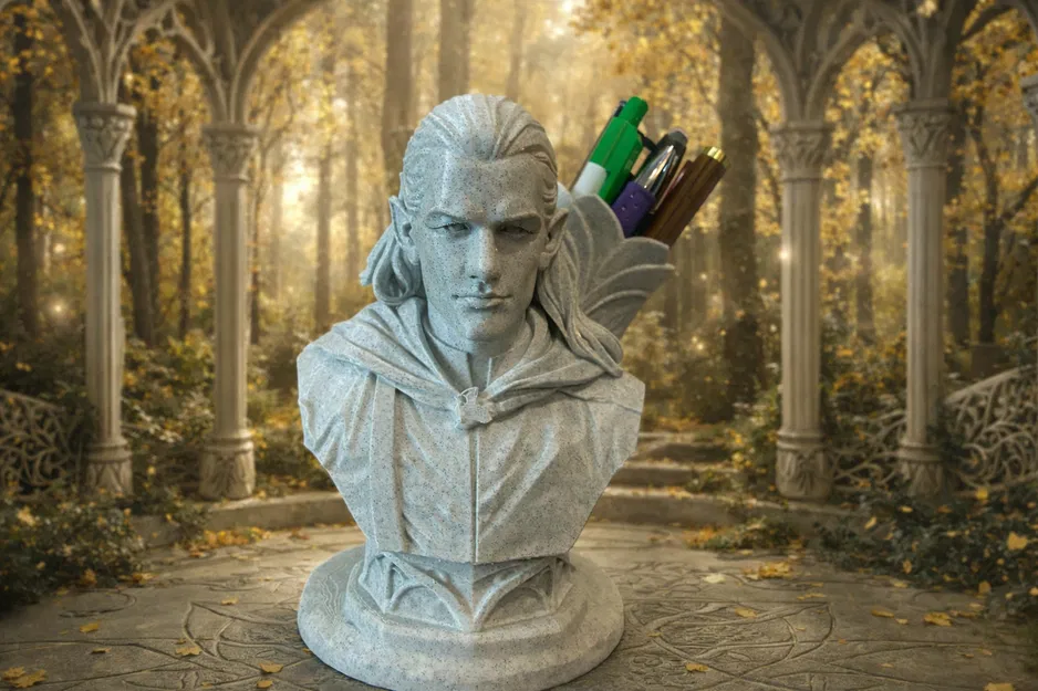Tượng Legolas cắm bút – Bộ tổ chức bàn làm việc lấy cảm hứng từ Chúa tể những chiếc nhẫn - Image 1