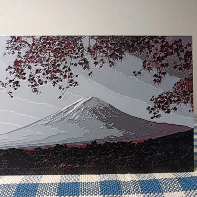 Mô hình Núi Phú Sĩ mùa thu (HueForge)