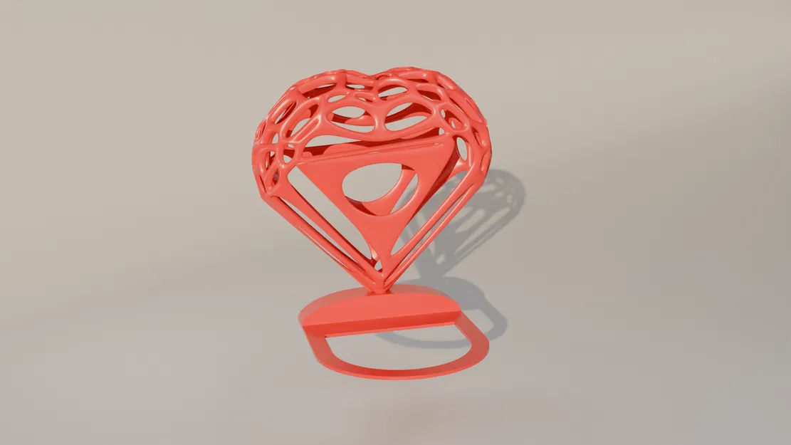 Mẫu in 3D kẹp giữ sách hình trái tim thiết kế hữu cơ độc đáo - Image 2