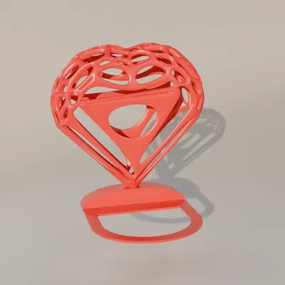 Mẫu in 3D kẹp giữ sách hình trái tim thiết kế hữu cơ độc đáo