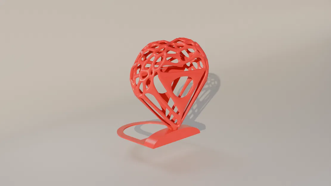 Mẫu in 3D kẹp giữ sách hình trái tim thiết kế hữu cơ độc đáo - Image 3