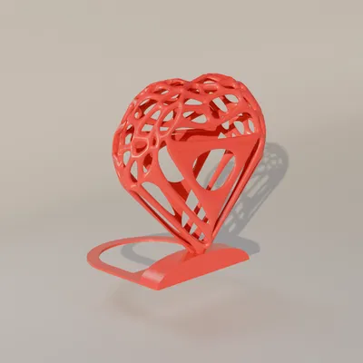 Mẫu in 3D kẹp giữ sách hình trái tim thiết kế hữu cơ độc đáo