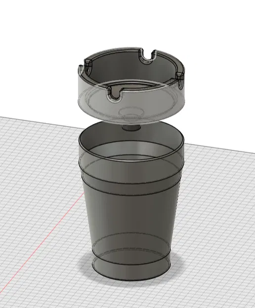 Mẫu gạt tàn thuốc lá 3D thiết kế rời tiện lợi, dễ vệ sinh - Image 1