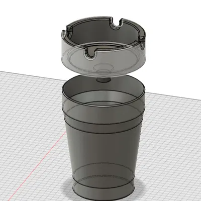 Mẫu gạt tàn thuốc lá 3D thiết kế rời tiện lợi, dễ vệ sinh