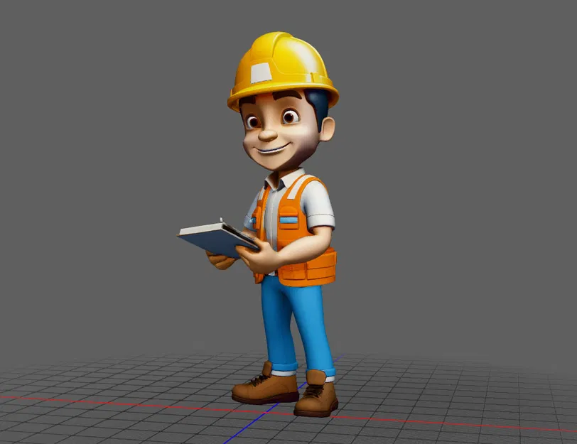 Mô hình 3D nhân vật kỹ sư công trường cực đẹp - Image 1