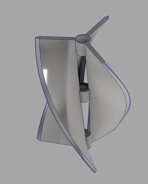 Cánh quạt/Rotor xoắn trục đứng (Turbine gió VAWT) - Image 1