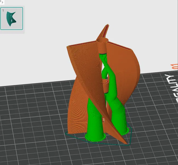 Cánh quạt/Rotor xoắn trục đứng (Turbine gió VAWT) - Image 2