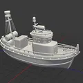 Mô hình tàu đánh cá 3D dễ thương (ship 1) để trang trí - Thumbnail 3