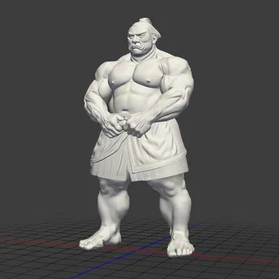 Mô hình 3D E.Honda - Võ sĩ Sumo huyền thoại trong Street Fighter