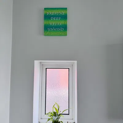 Bảng trang trí Breathe Deep - Relax - Unwind