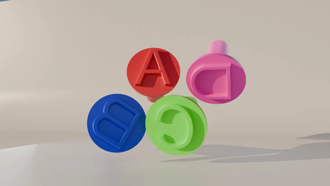 Bộ con dấu chữ cái ABCD - Image 2