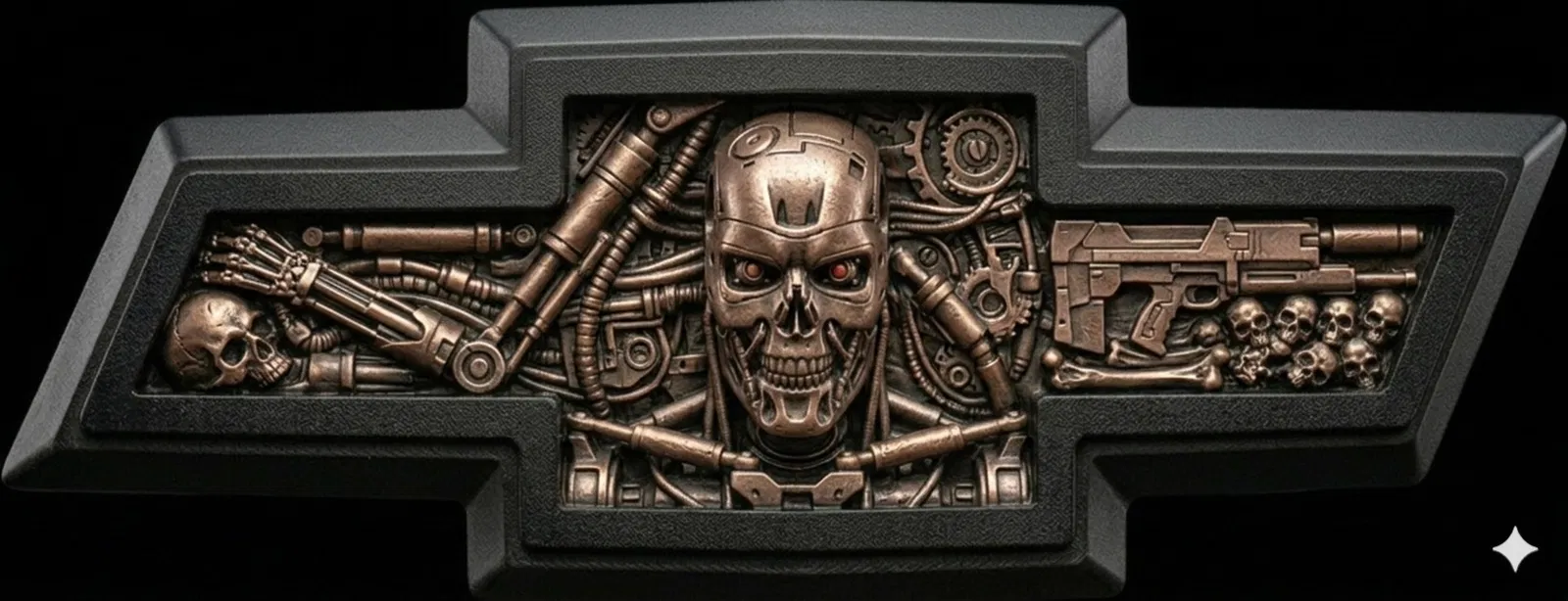 Mô hình logo Chevrolet phong cách T-800 độc đáo cho máy in 3D - Image 1