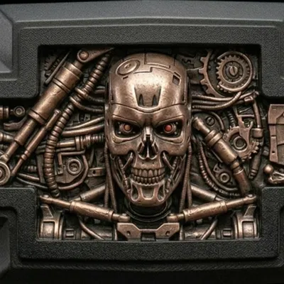 Mô hình logo Chevrolet phong cách T-800 độc đáo cho máy in 3D