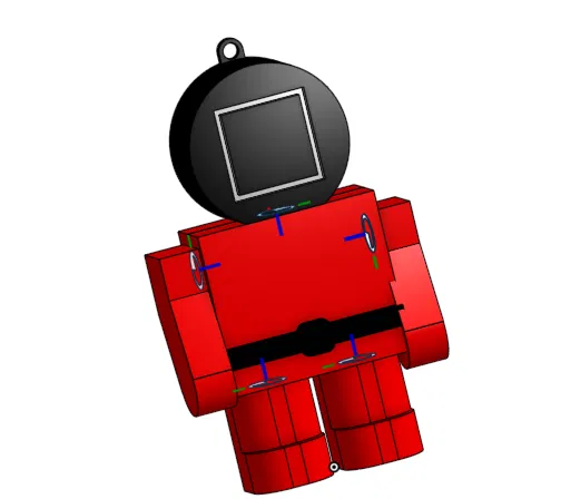 Móc khóa lính canh Squid Game - File 3D in ấn chất lượng cao - Image 1