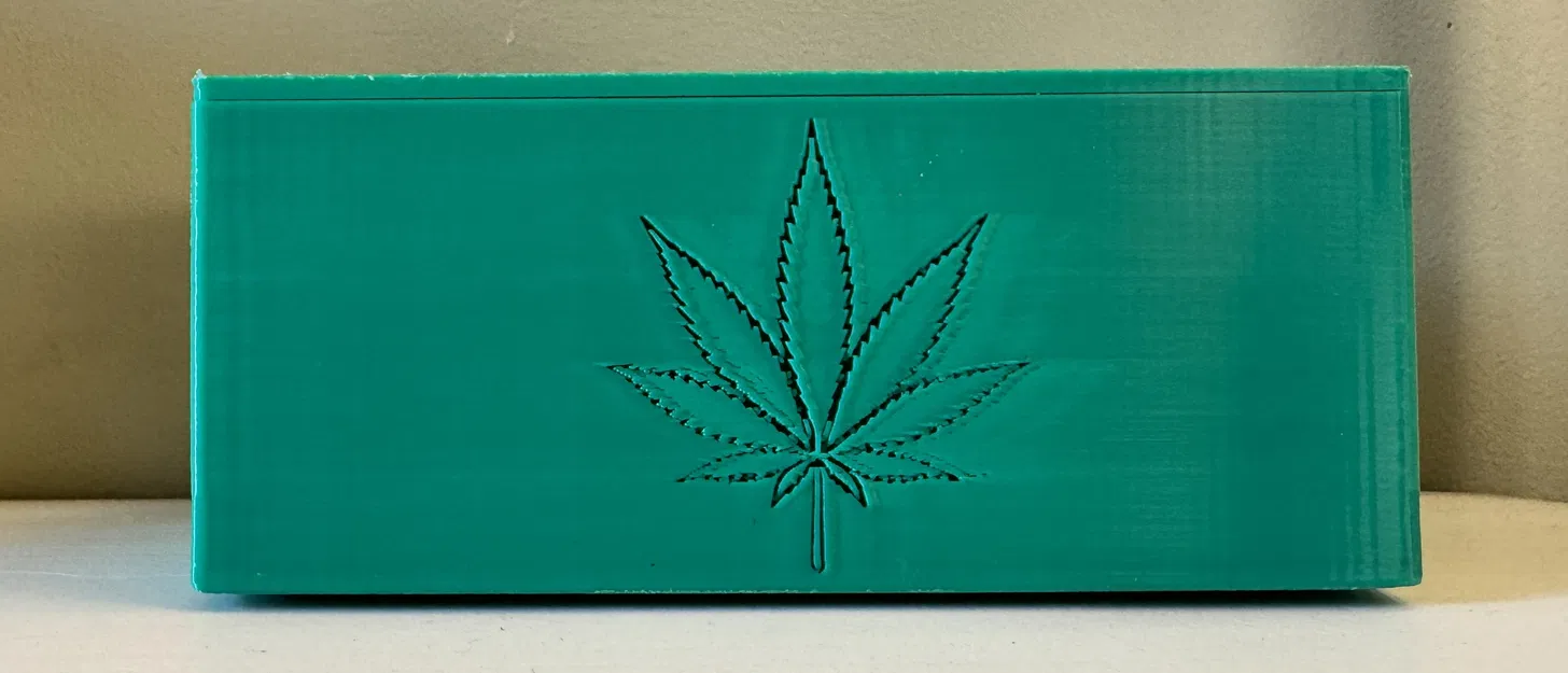 Hộp đựng đồ đa năng in 3D họa tiết lá - Mẫu stash box tiện lợi - Image 1