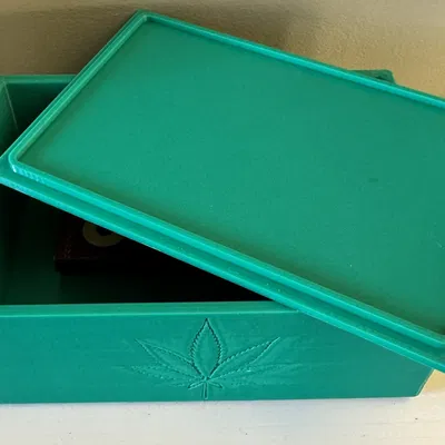 Hộp đựng đồ đa năng in 3D họa tiết lá - Mẫu stash box tiện lợi