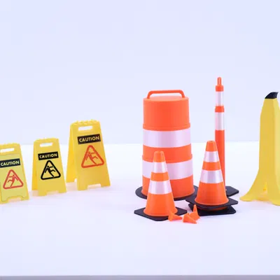 Bộ sưu tập biển cảnh báo sàn trơn 3D (Slippery When Wet Signs)