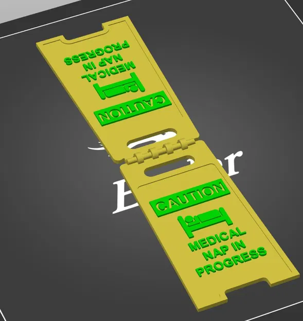 Mô hình biển báo 3D Medical Nap in Progress hài hước để bàn - Image 1