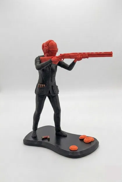 Mô hình Vận động viên Bắn đĩa bay (Trap Shooting) Phong cách Tối giản - Image 1