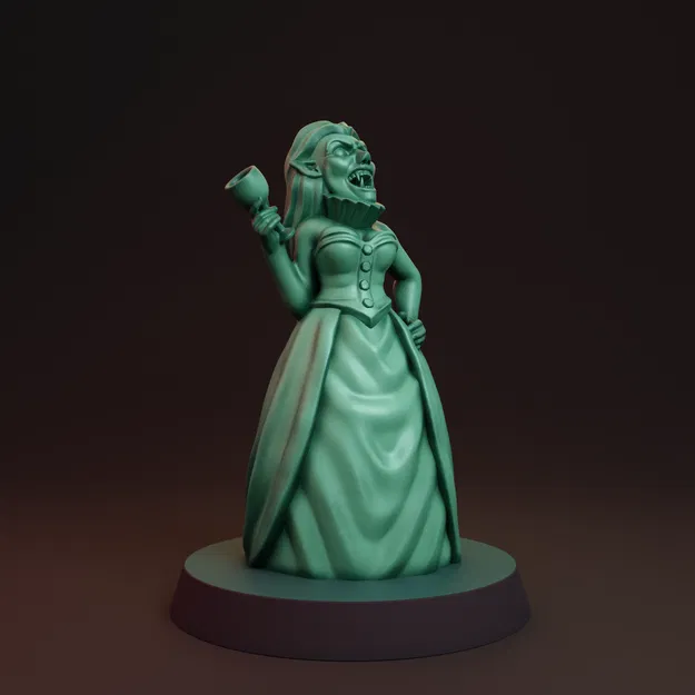 Mô hình Nữ bá tước ma cà rồng (Vampire baroness) - In FDM không cần support - Image 2