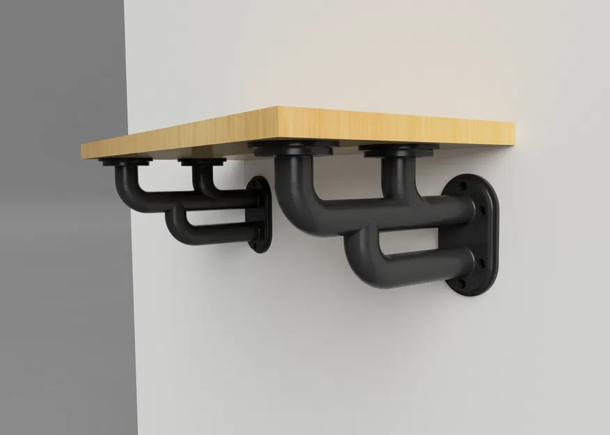 Giá Đỡ Kệ Phong Cách Công Nghiệp (Industrial-Style Shelf Bracket) - Image 2
