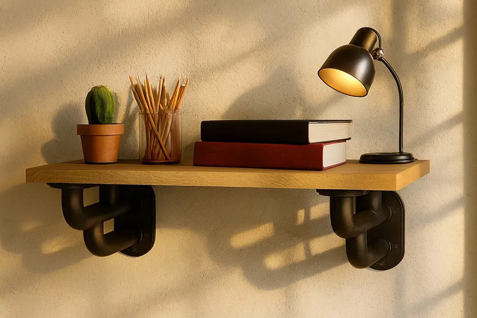Giá Đỡ Kệ Phong Cách Công Nghiệp (Industrial-Style Shelf Bracket) - Image 9