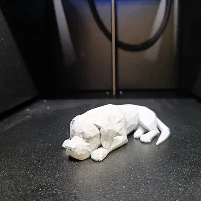 Mô hình Low Poly chú chó đang ngủ