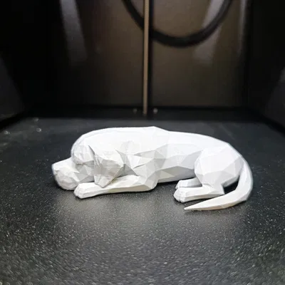 Mô hình Low Poly chú chó đang ngủ