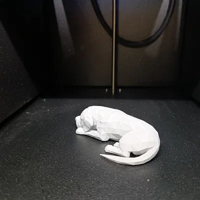 Mô hình Low Poly chú chó đang ngủ