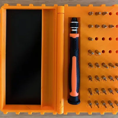 Hộp đựng tua vít kèm ngăn chứa đầu bit 4mm