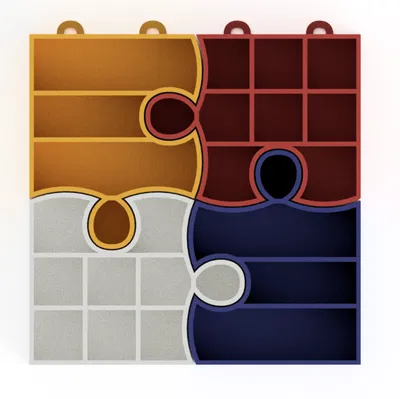 Bộ Kệ Ghép Hình Độc Đáo - Puzzle Shelf