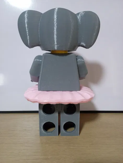 Mô hình Minifig mặc trang phục Voi (Elephant Costume Girl) in 3D - Image 3