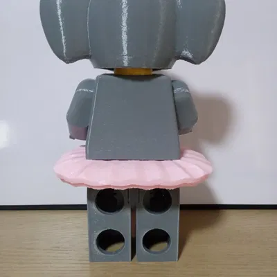 Mô hình Minifig mặc trang phục Voi (Elephant Costume Girl) in 3D