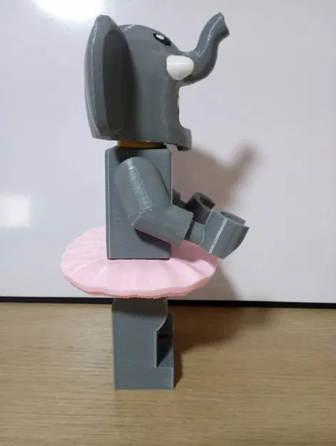 Mô hình Minifig mặc trang phục Voi (Elephant Costume Girl) in 3D - Image 4