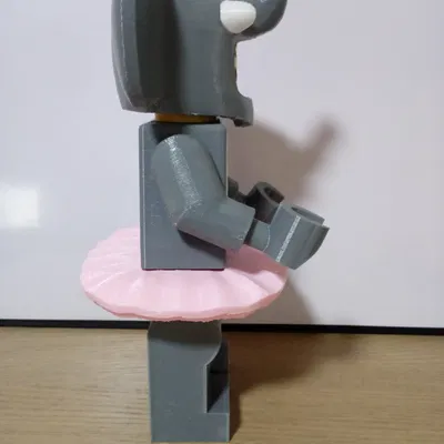 Mô hình Minifig mặc trang phục Voi (Elephant Costume Girl) in 3D