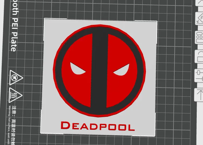 Mô hình biểu tượng Deadpool 3D: Thiết kế sắc nét cho fan Marvel - Image 1