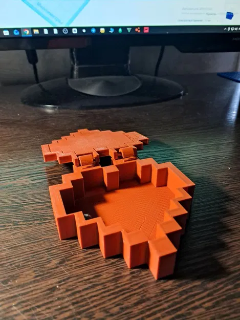 Hộp đựng quà trái tim phong cách Pixel Art in 3D độc đáo - Image 1