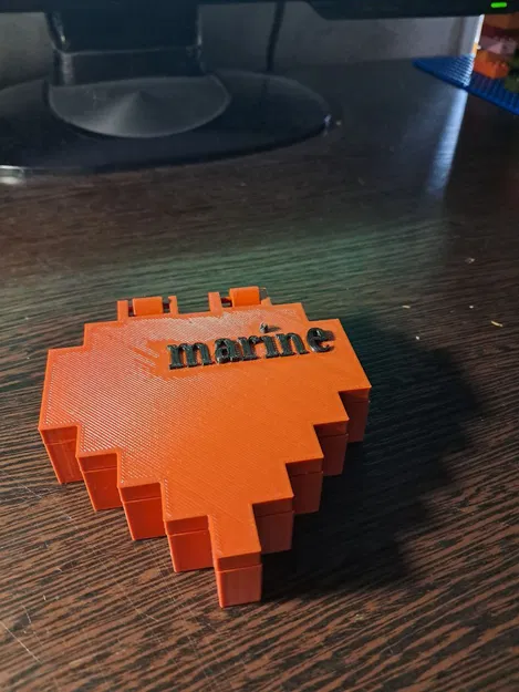 Hộp đựng quà trái tim phong cách Pixel Art in 3D độc đáo - Image 2