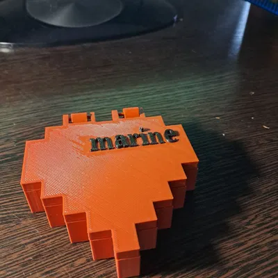 Hộp đựng quà trái tim phong cách Pixel Art in 3D độc đáo