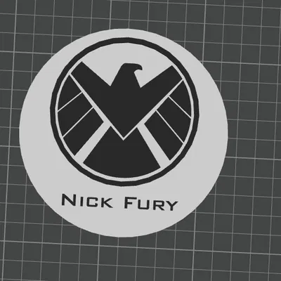Mô hình 3D logo Nick Fury và S.H.I.E.L.D. tuyệt đẹp cho fan Marvel