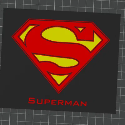 Mô hình trang trí tường Logo Superman 3D in ấn độc đáo
