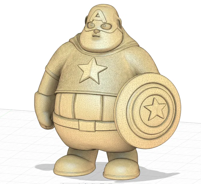 Mô hình Fatman America - Tượng siêu anh hùng phong cách độc đáo - Image 2