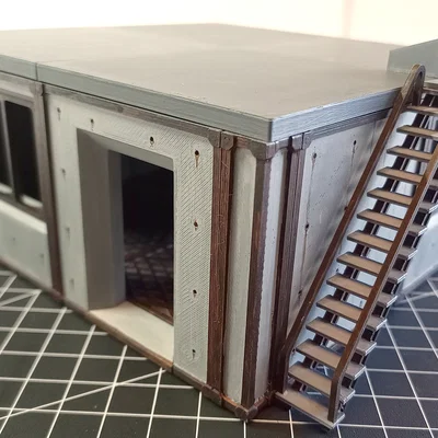 Mô hình công trình bê tông lắp ghép phong cách Fallout (Modular Building)