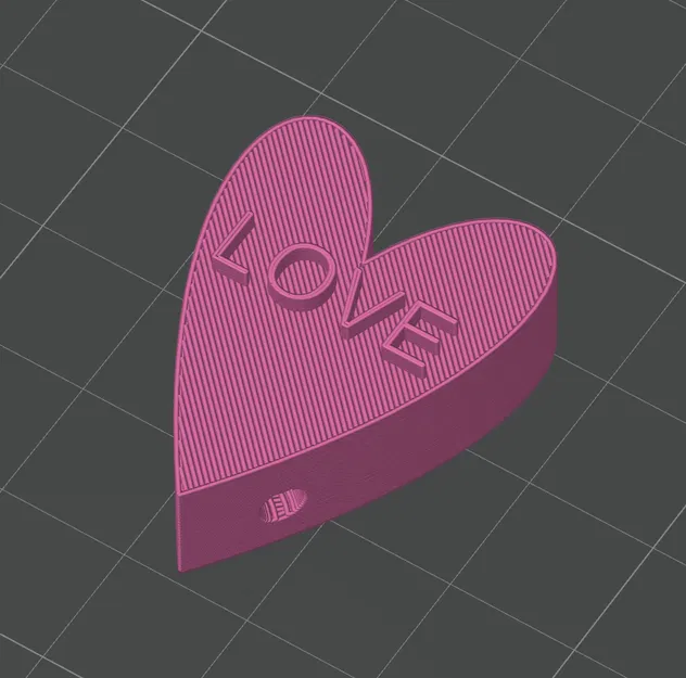 Móc khóa trái tim chữ LOVE - Mẫu in 3D siêu nhanh và ý nghĩa - Image 1