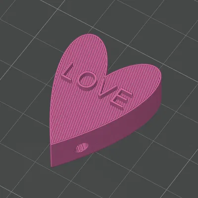 Móc khóa trái tim chữ LOVE - Mẫu in 3D siêu nhanh và ý nghĩa