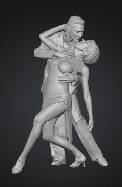 Mô hình in 3D cặp đôi nhảy Tango đầy đam mê nghệ thuật - Image 1