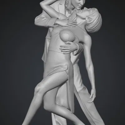 Mô hình in 3D cặp đôi nhảy Tango đầy đam mê nghệ thuật