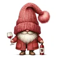 Mô hình chú lùn uống rượu vang 3D trang trí độc đáo (Wine Drinking Gnome) - Thumbnail 2